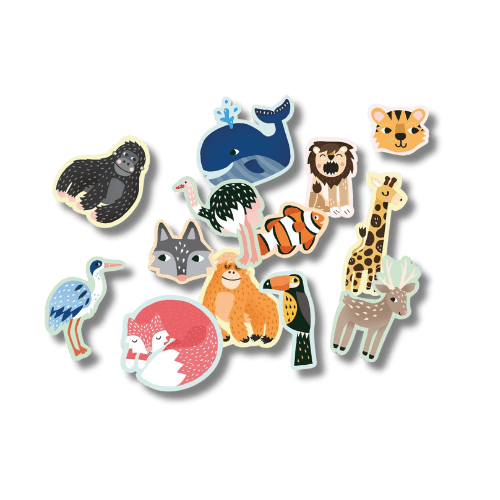 100 gommettes - Les animaux sauvages pour bébé - Pour les mômes