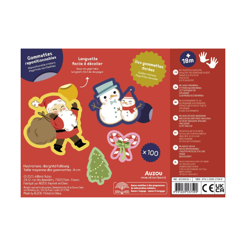 100 Gommettes petites mains - Noël pour bébé - Pour les mômes