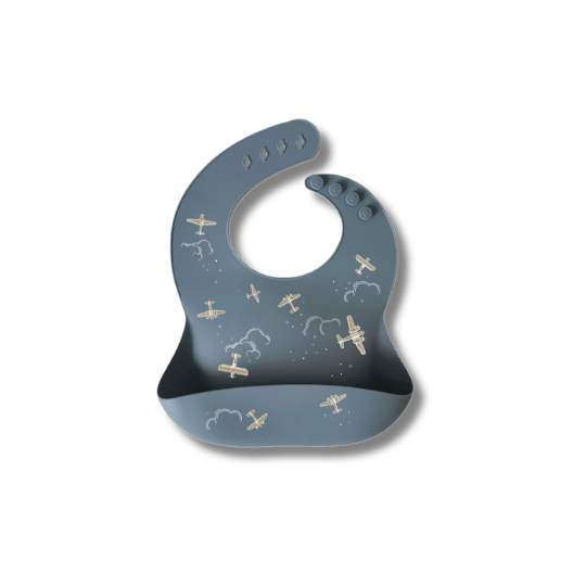 Bavoir en silicone - Aviateur pour bébé - Pour les mômes