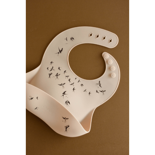 Bavoir en silicone - Hirondelle "sable" pour bébé - Pour les mômes