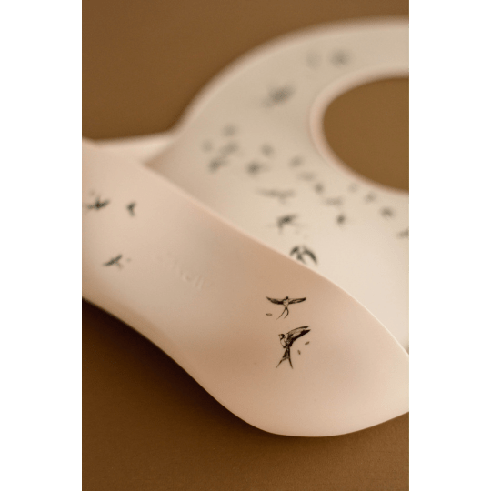 Bavoir en silicone - Hirondelle "sable" pour bébé - Pour les mômes