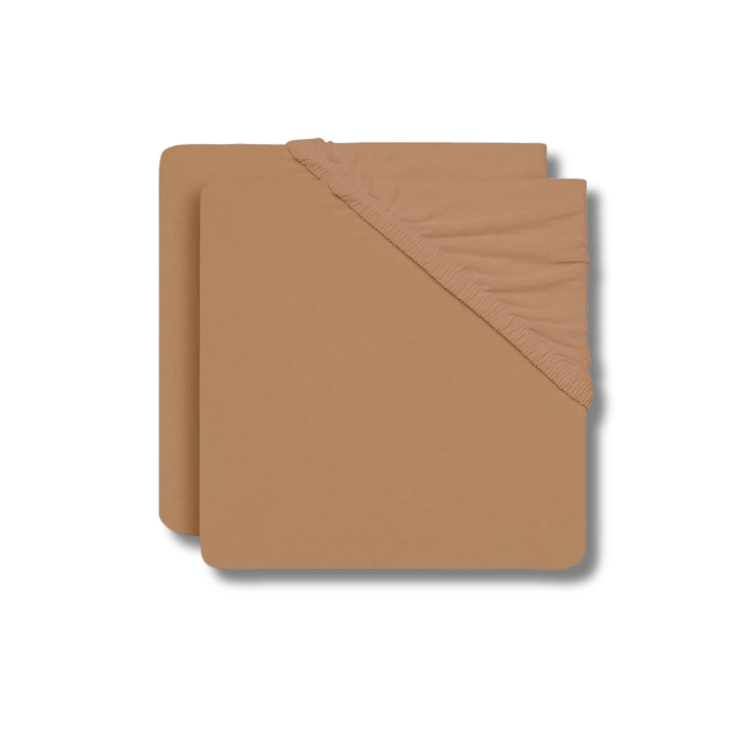 Drap - housse jersey - Biscuit (Lot de 2) pour bébé - Pour les mômes