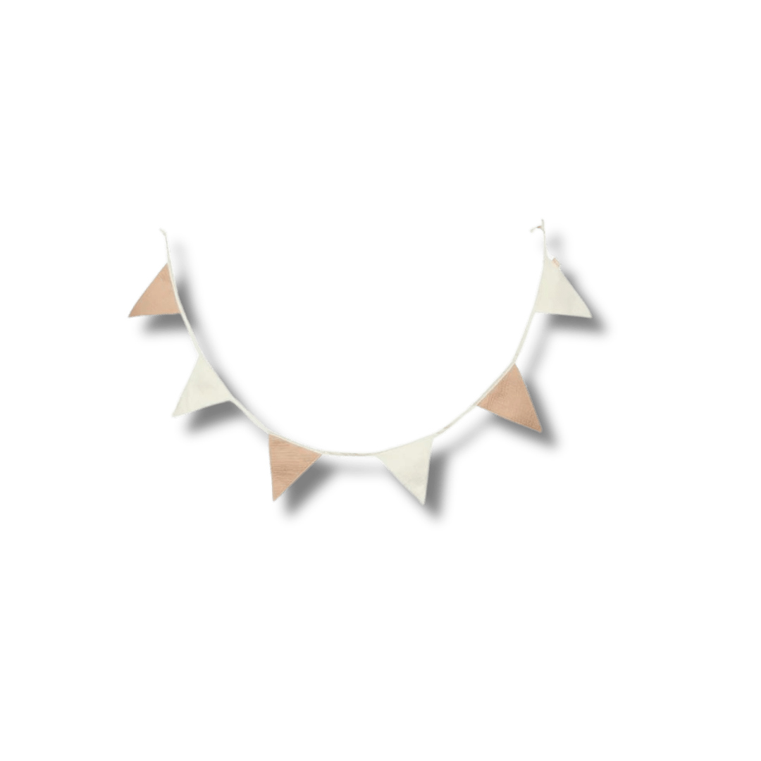 Guirlande de fanion - Biscuit/Ivory pour bébé - Pour les mômes