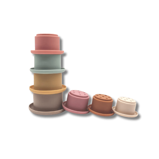 Jouet en silicone à empiler - Gobelets pour bébé - Pour les mômes