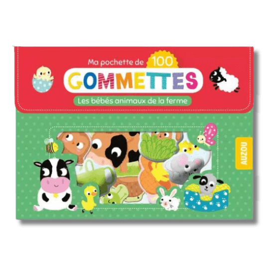 Ma pochette de 100 gommettes - Les bébés animaux de la ferme pour bébé - Pour les mômes