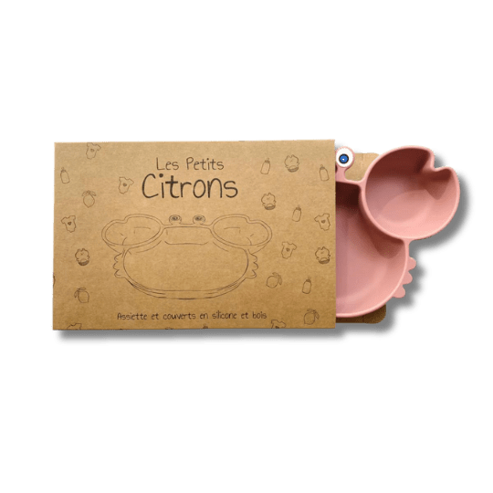 Pack repas + bavoir + verre à paille - Terracotta pour bébé - Pour les mômes