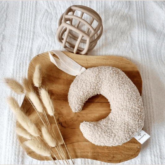 Attache tétine "Teddy" - Lune beige pour bébé - Pour les mômes