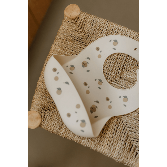 Bavoir en silicone - Abricot pour bébé - Pour les mômes