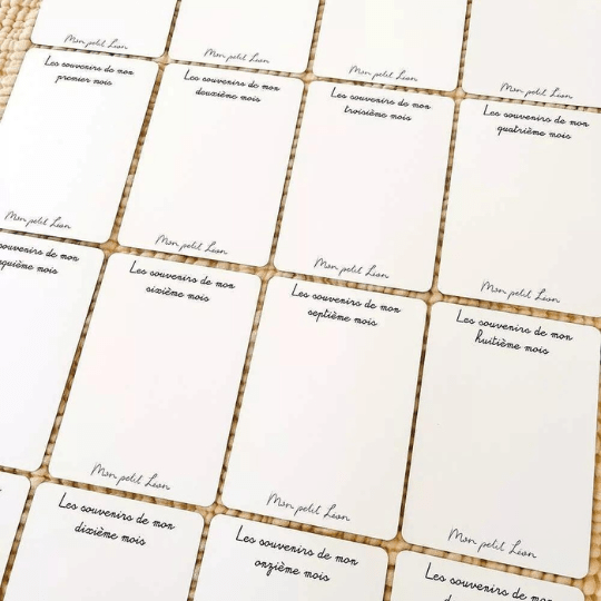 Cartes étapes mois par mois pour bébé - Pour les mômes
