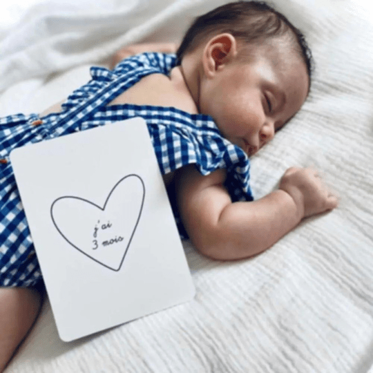 Cartes étapes mois par mois pour bébé - Pour les mômes