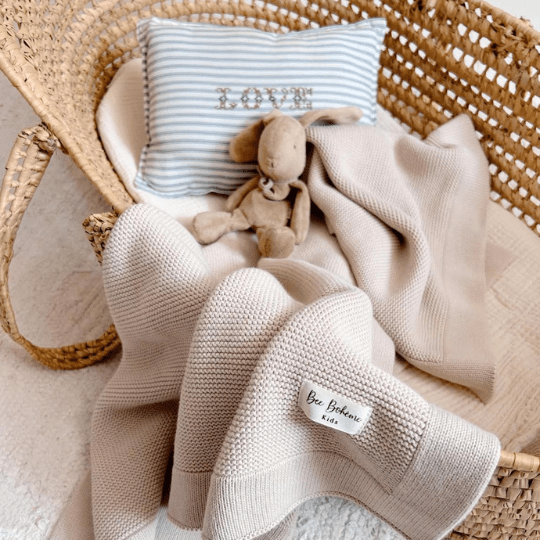 Couverture en maille de coton biologique pour bébé - Pour les mômes