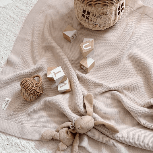 Couverture en maille de coton biologique pour bébé - Pour les mômes