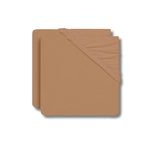 Drap - housse jersey - Biscuit (Lot de 2) pour bébé - Pour les mômes
