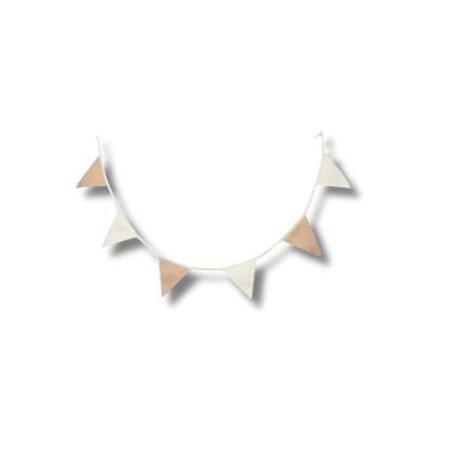 Guirlande de fanion - Biscuit/Ivory pour bébé - Pour les mômes