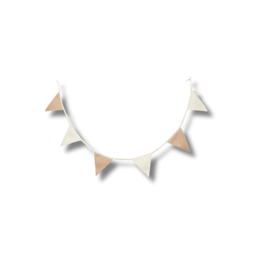 Guirlande de fanion - Biscuit/Ivory pour bébé - Pour les mômes