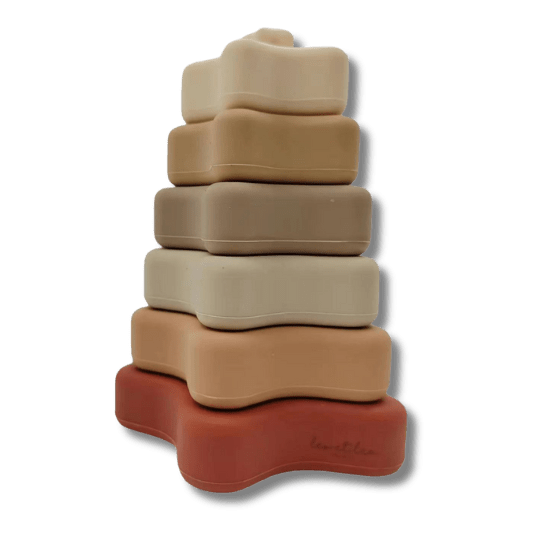 Jouet en silicone à empiler - Étoiles pour bébé - Pour les mômes