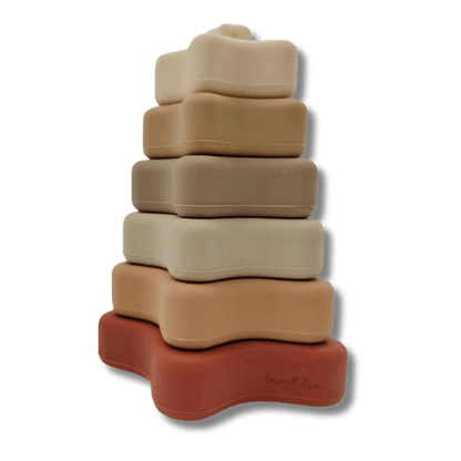 Jouet en silicone à empiler - Étoiles pour bébé - Pour les mômes