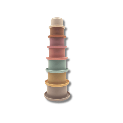 Jouet en silicone à empiler - Gobelets pour bébé - Pour les mômes