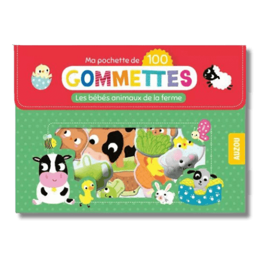 Ma pochette de 100 gommettes - Les bébés animaux de la ferme pour bébé - Pour les mômes