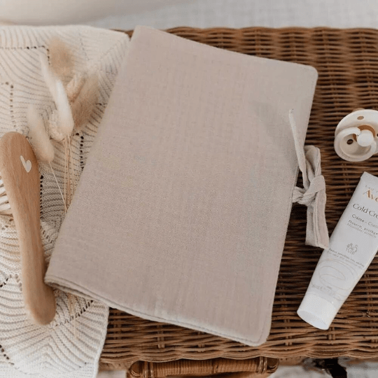 Protège carnet de santé "Petit coeur" en gaze de coton pour bébé - Pour les mômes