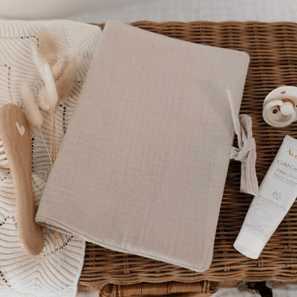 Protège carnet de santé "Petit coeur" en gaze de coton pour bébé - Pour les mômes